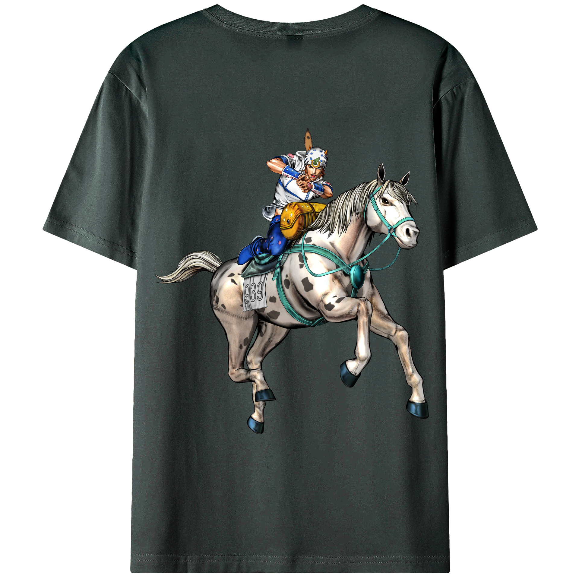 （画像用） ジョジョの奇妙な冒険 ジョナサン?ジョースター JoJo's Bizarre Adventure Jonathan Joestar 綿100％ メンズ半袖Tシャツ（バックプリント） 通気性
